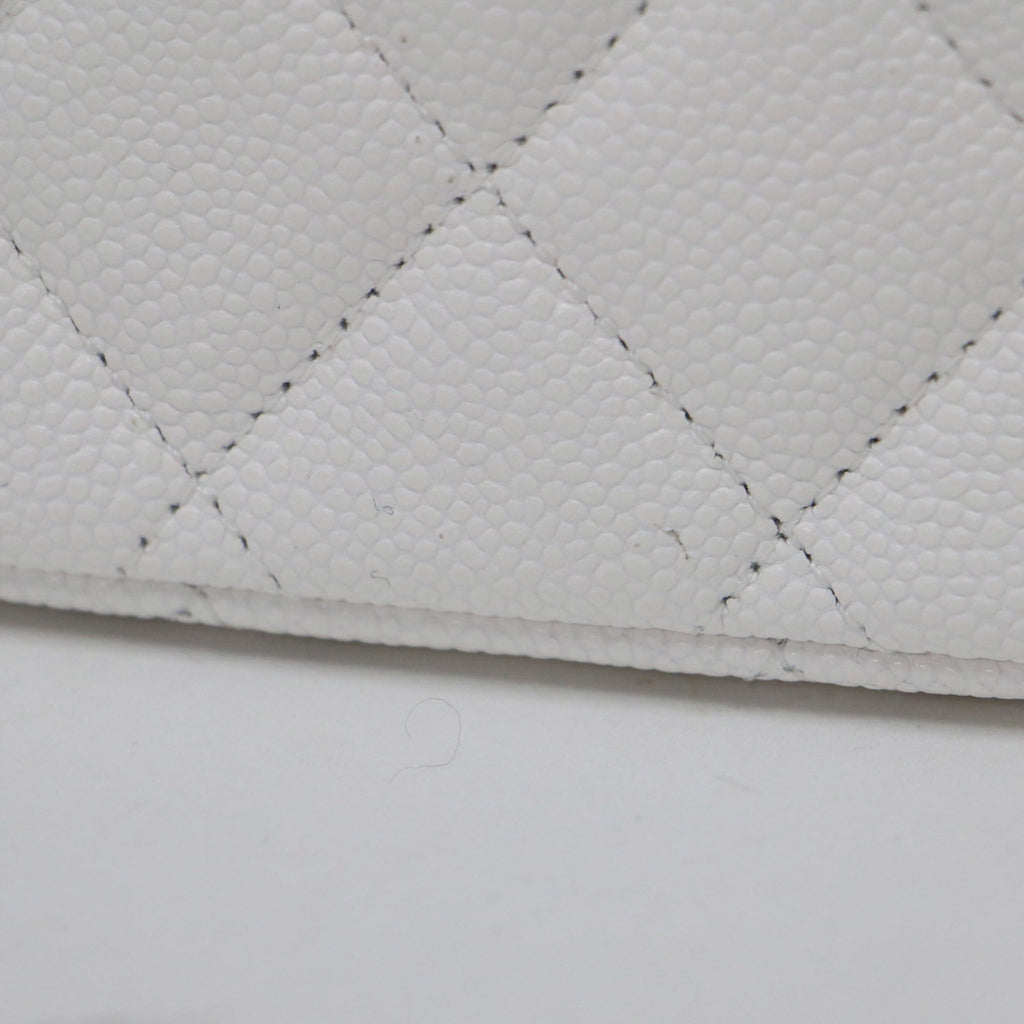 Chanel White Grained Calfskin Handbag Shoulder Bag (Pre-Owned)