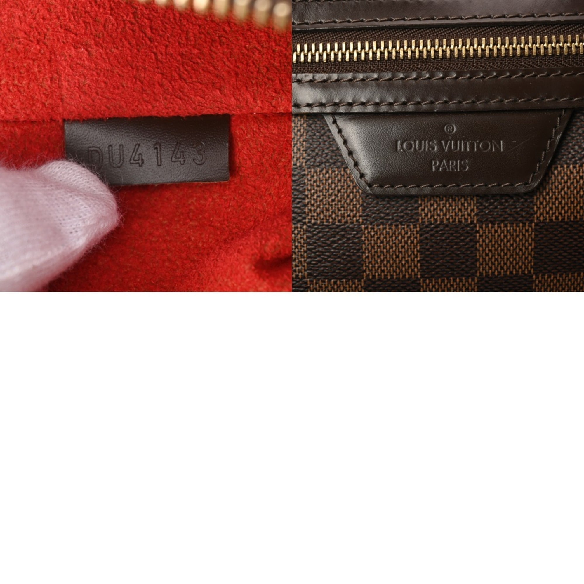 Louis Vuitton Brown Damier Canvas Handbag (Pre-Owned)