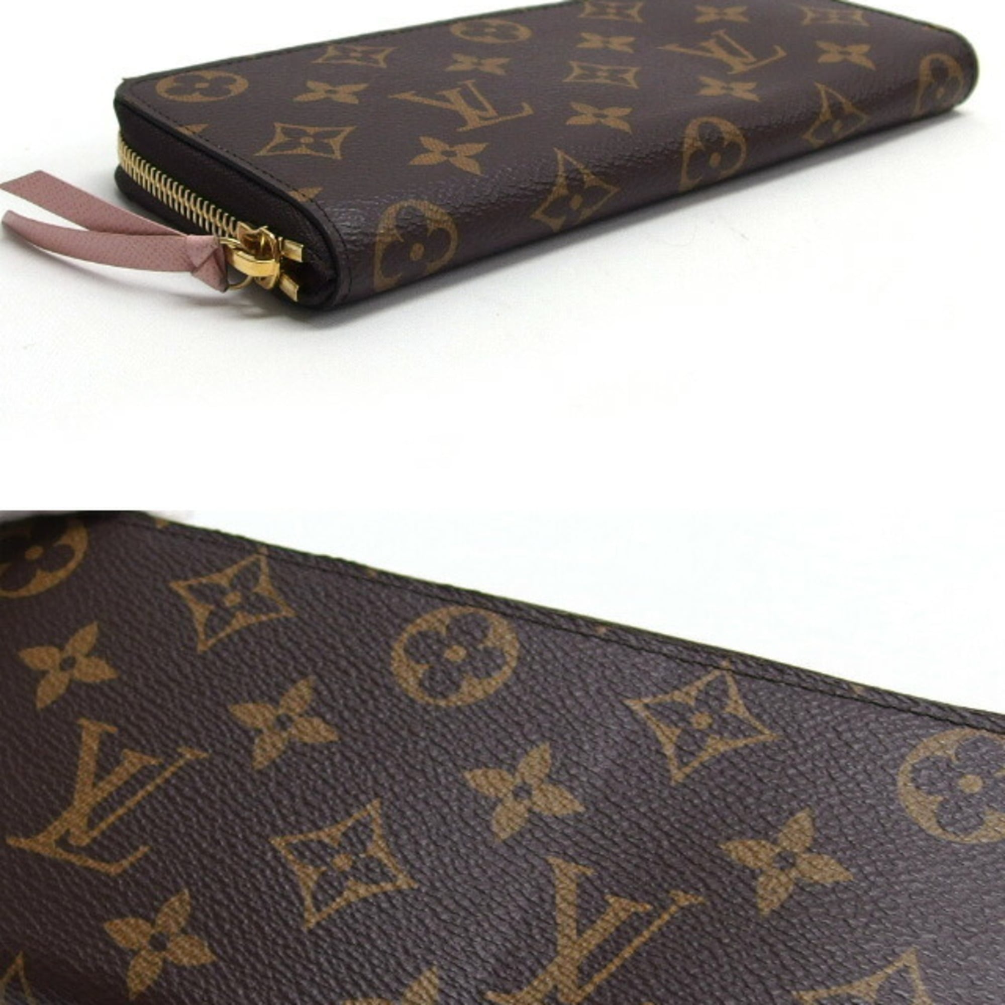 Louis Vuitton Brown Pink Rose Ballerine Monogram Canvas Long Wallet (Bi-Fold) (Pre-Owned)