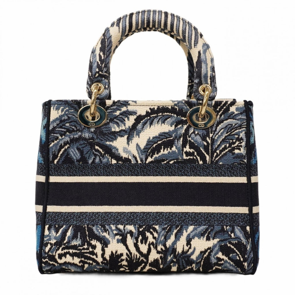 Christian Dior Blue White Canvas Handbag (Pre-Owned)