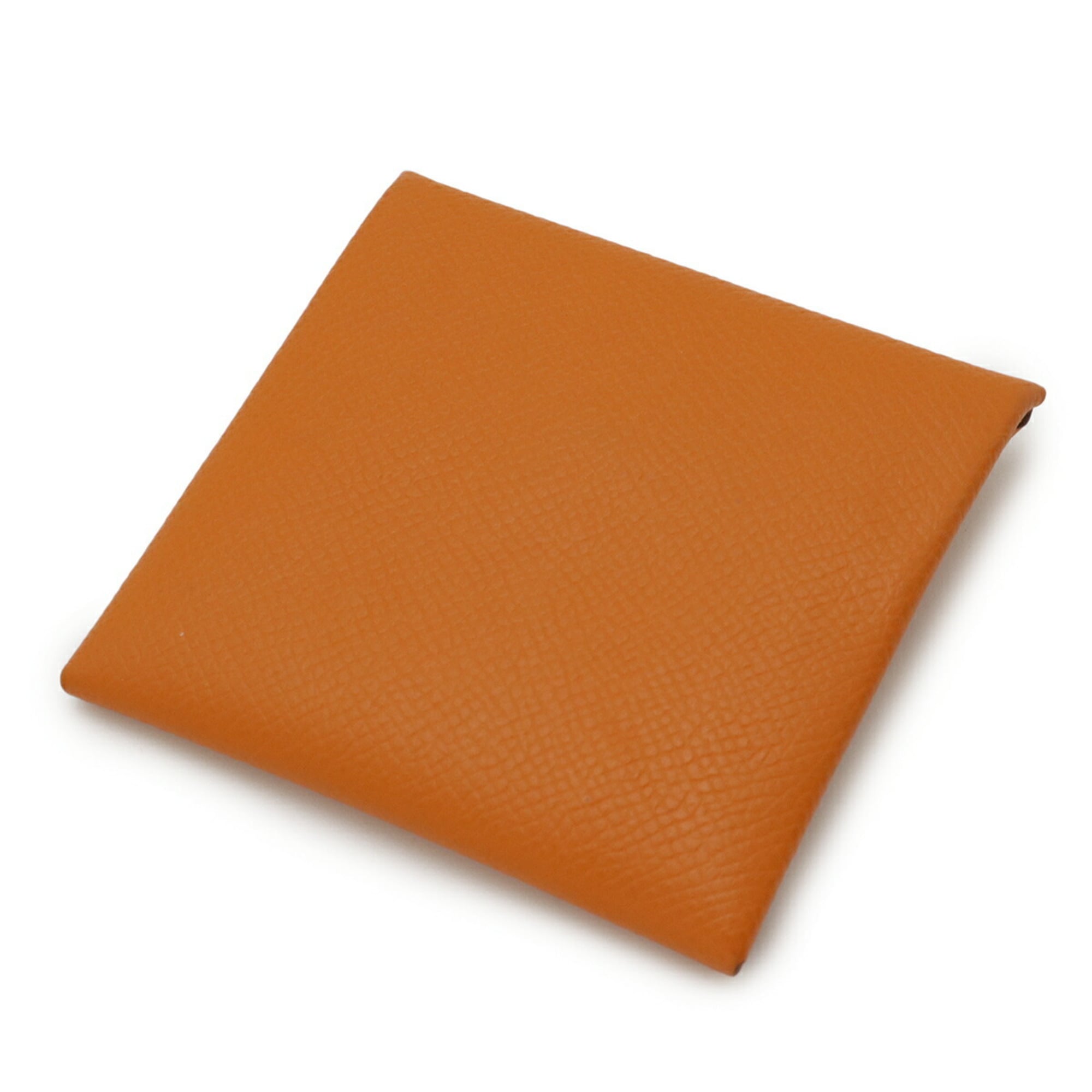 Hermes Orange Leather Coin Purse/Coin Case (Pre-Owned)