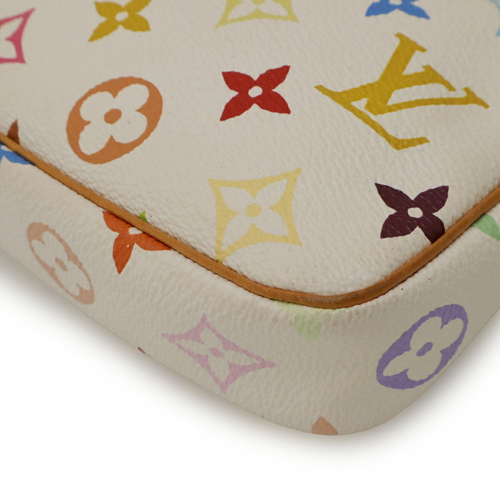 Louis Vuitton Monogram Multicolore Blanc Monogram Multicolore Handbag Pochette (Pre-Owned)