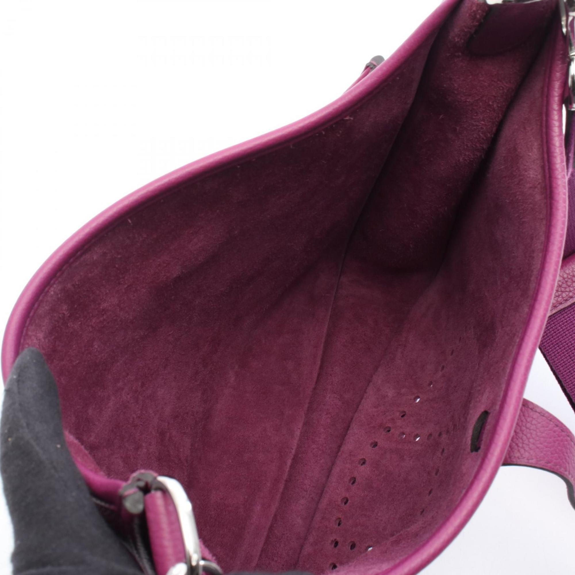 Hermes Anemone Purple Taurillon Clemence Leather Shoulder Bag (Pre-Owned)