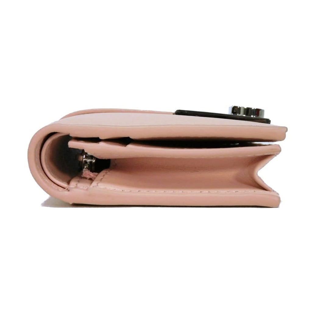 Salvatore Ferragamo Gancini Pink Leather Wallet (Bi-Fold) (Pre-Owned)