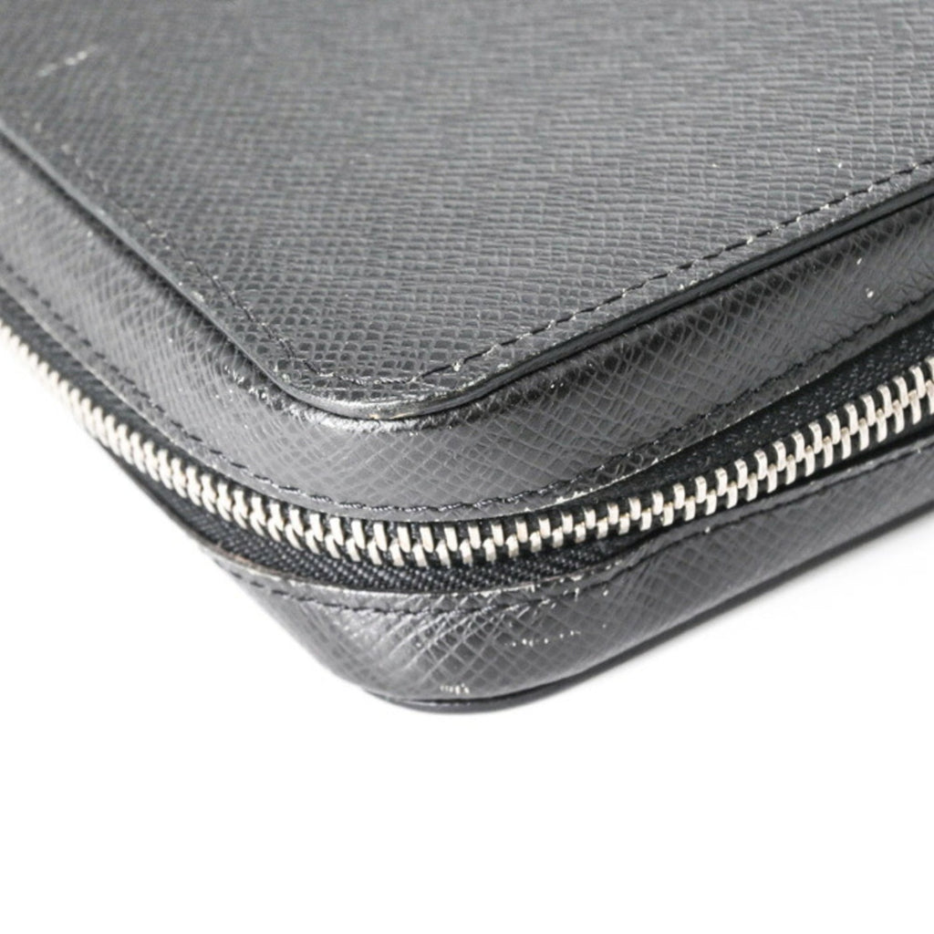 Louis Vuitton Black Monogram Eclipse Taiga Leather Long Wallet (Bi-Fold) (Pre-Owned)