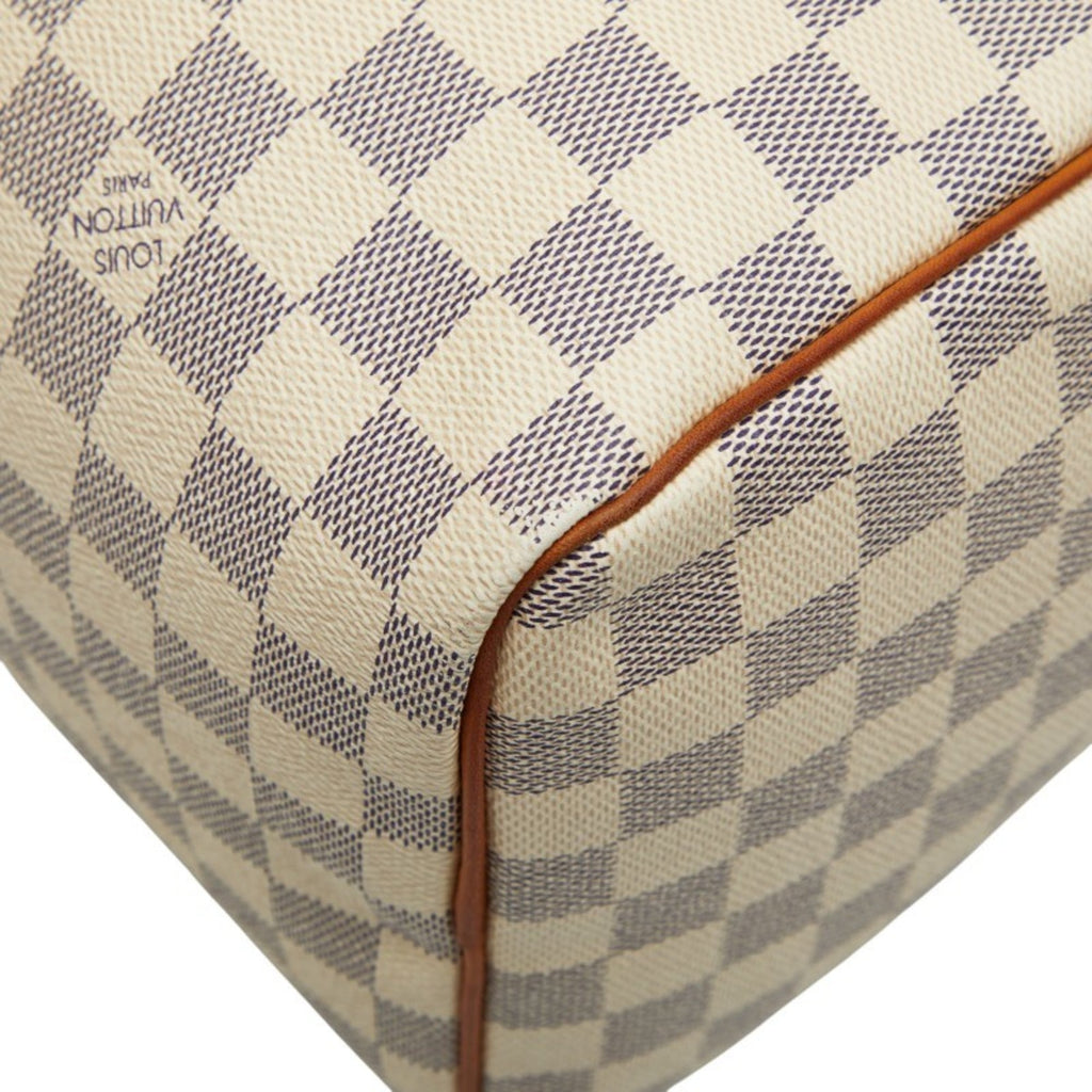 Louis Vuitton White Pvc Leather Boston Bag Handbag (Pre-Owned)