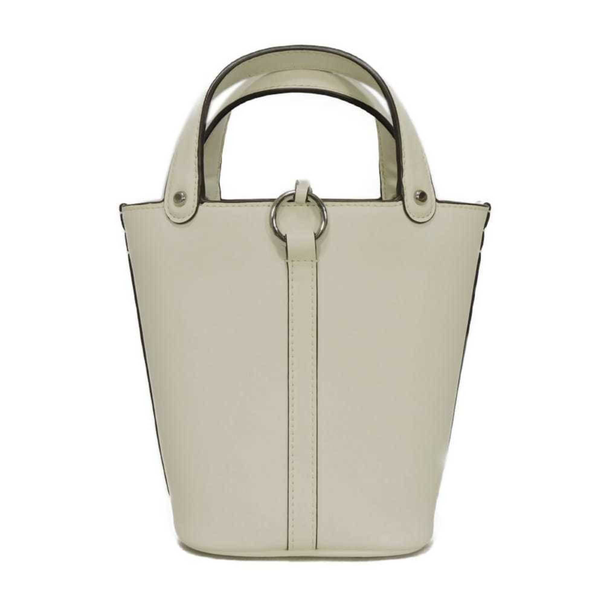 Tory Burch White Leather Handbag Shoulder Bag (Pre-Owned)