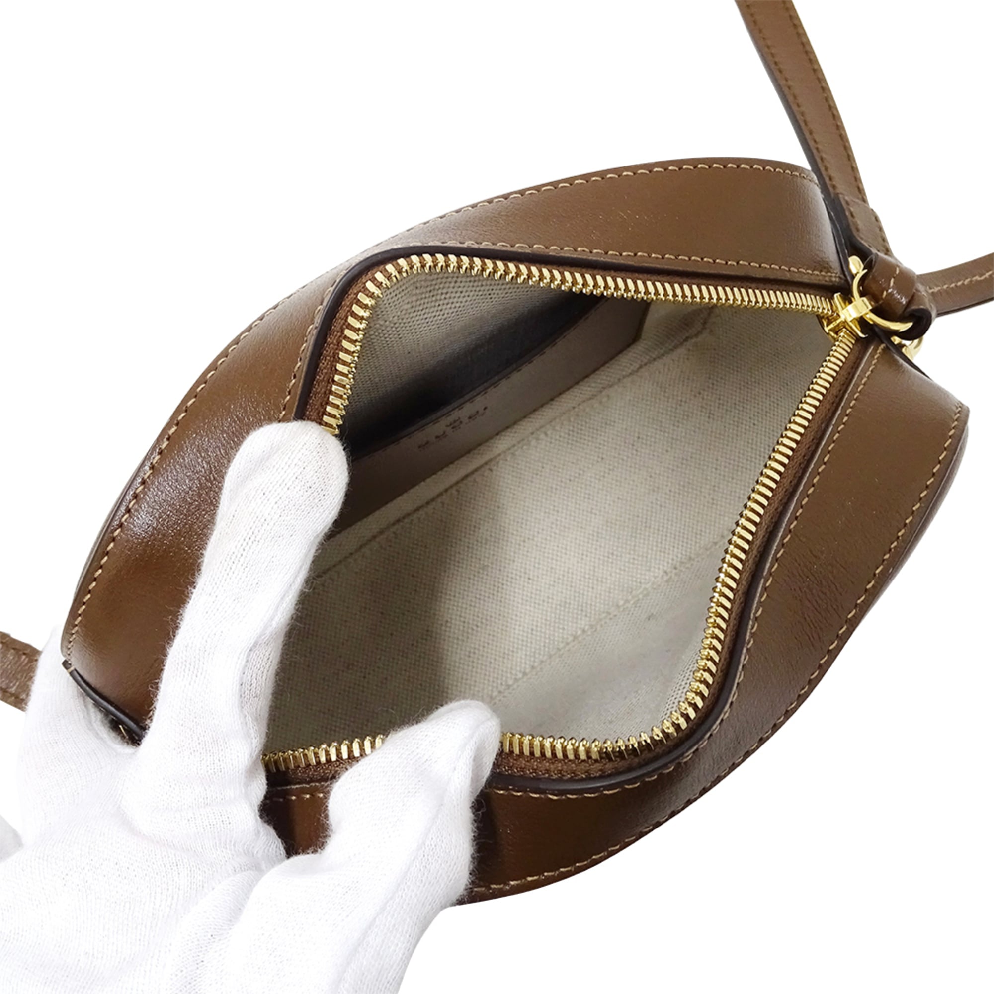 Gucci Brown Leather Shoulder Bag (Pre-Owned)