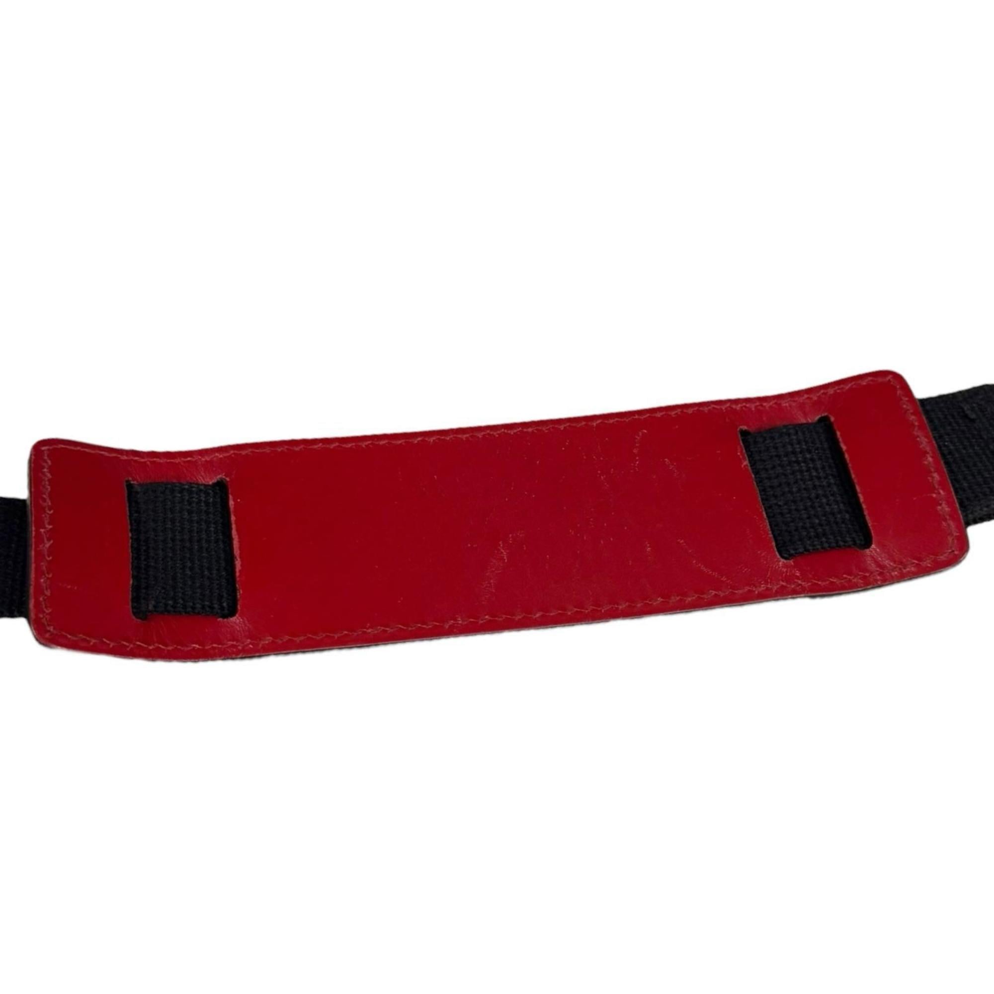 Gucci Red Color Leather Messenger Bag Shoulder Bag (Pre-Owned)
