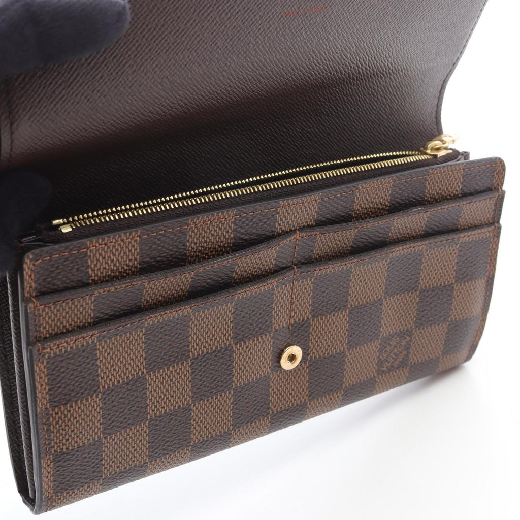 Louis Vuitton Brown Damier Canvas Pvc Leather Long Wallet (Bi-Fold) (Pre-Owned)