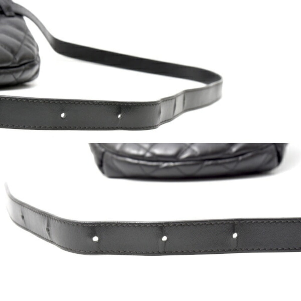 Chanel Matelasse Black Leather Fanny Pack (Pre-Owned)