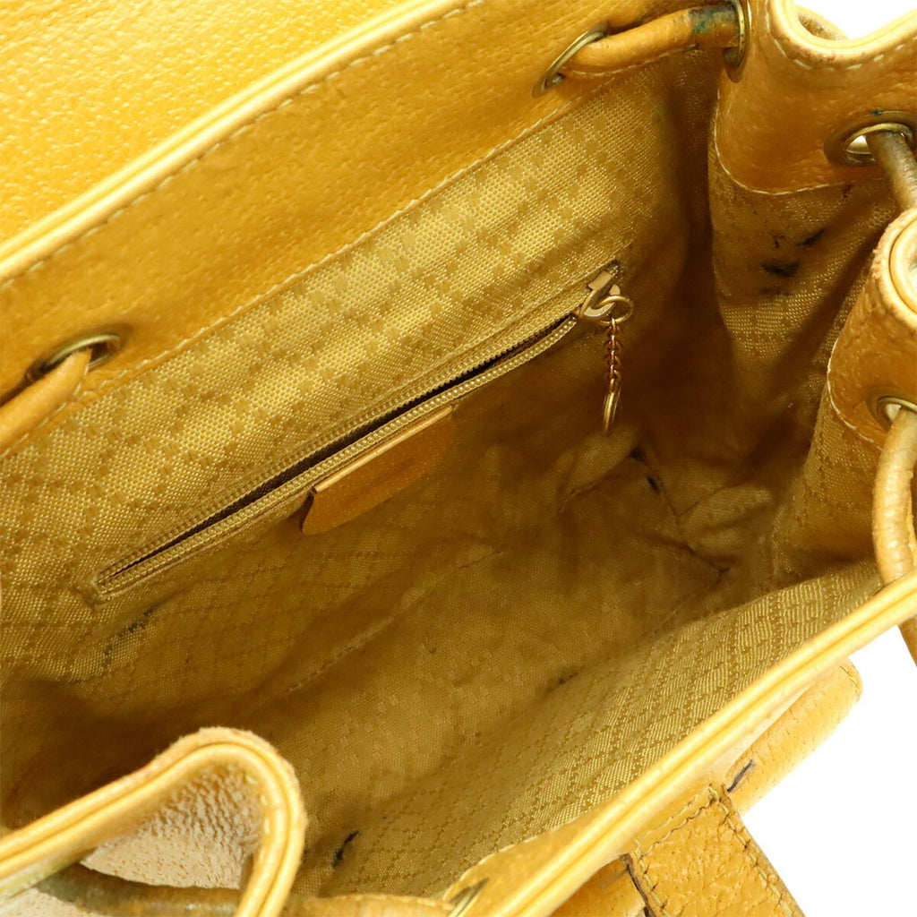 Gucci Beige Light Brown Bamboo Leather Backpack Shoulder Bag (Pre-Owned)
