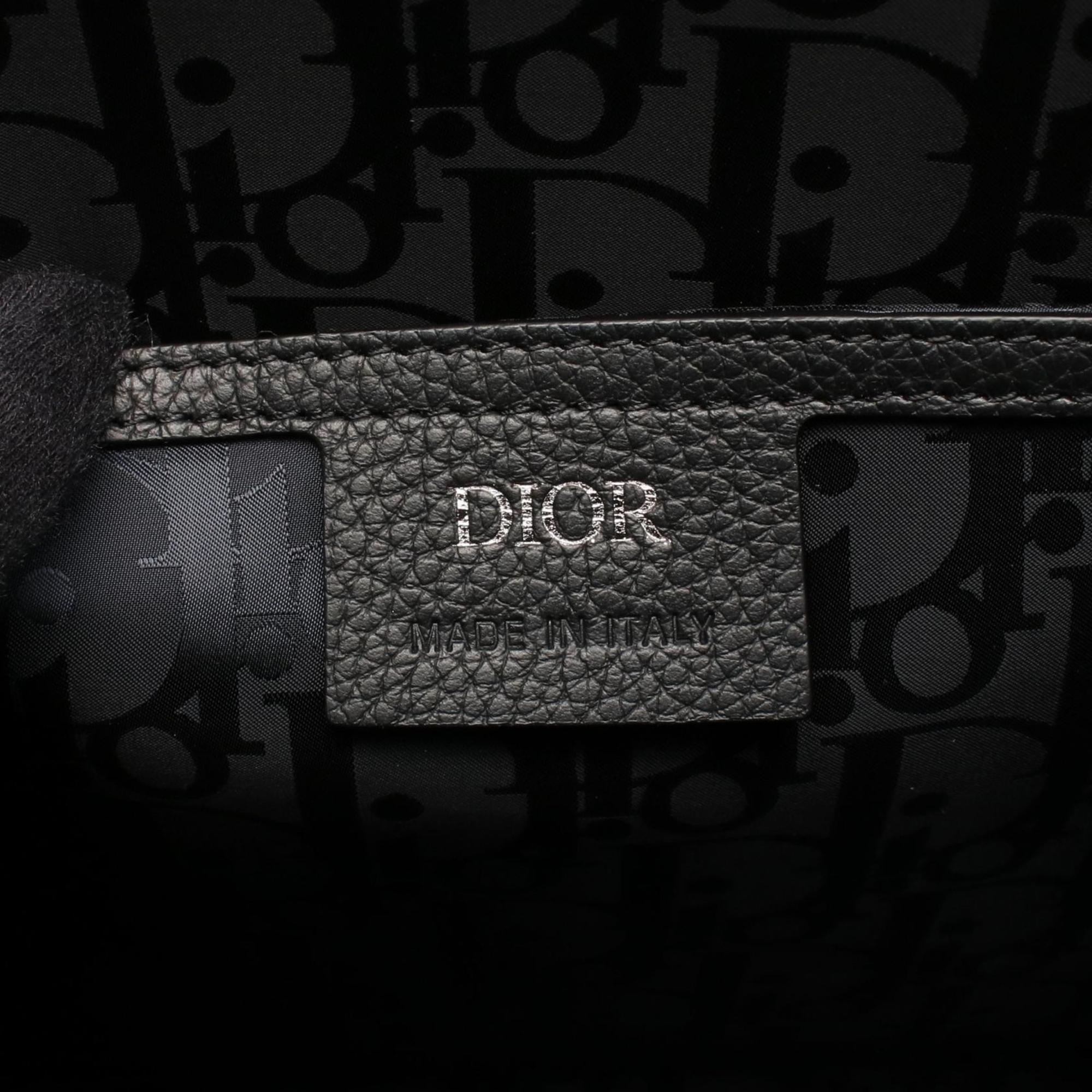 Christian Dior Black Leather Tote Bag (Pre-Owned)