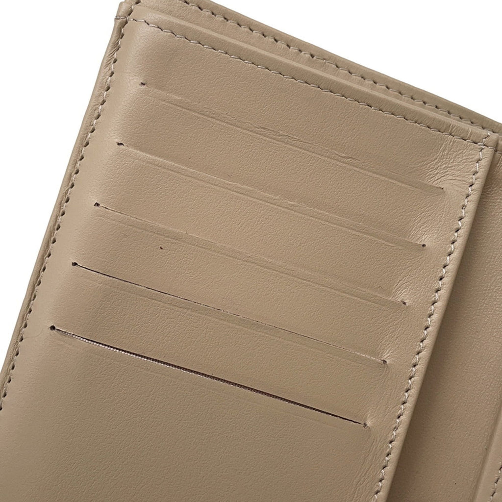 Chanel Matelasse Beige Grained Calfskin Wallet (Tri-Fold) (Pre-Owned)