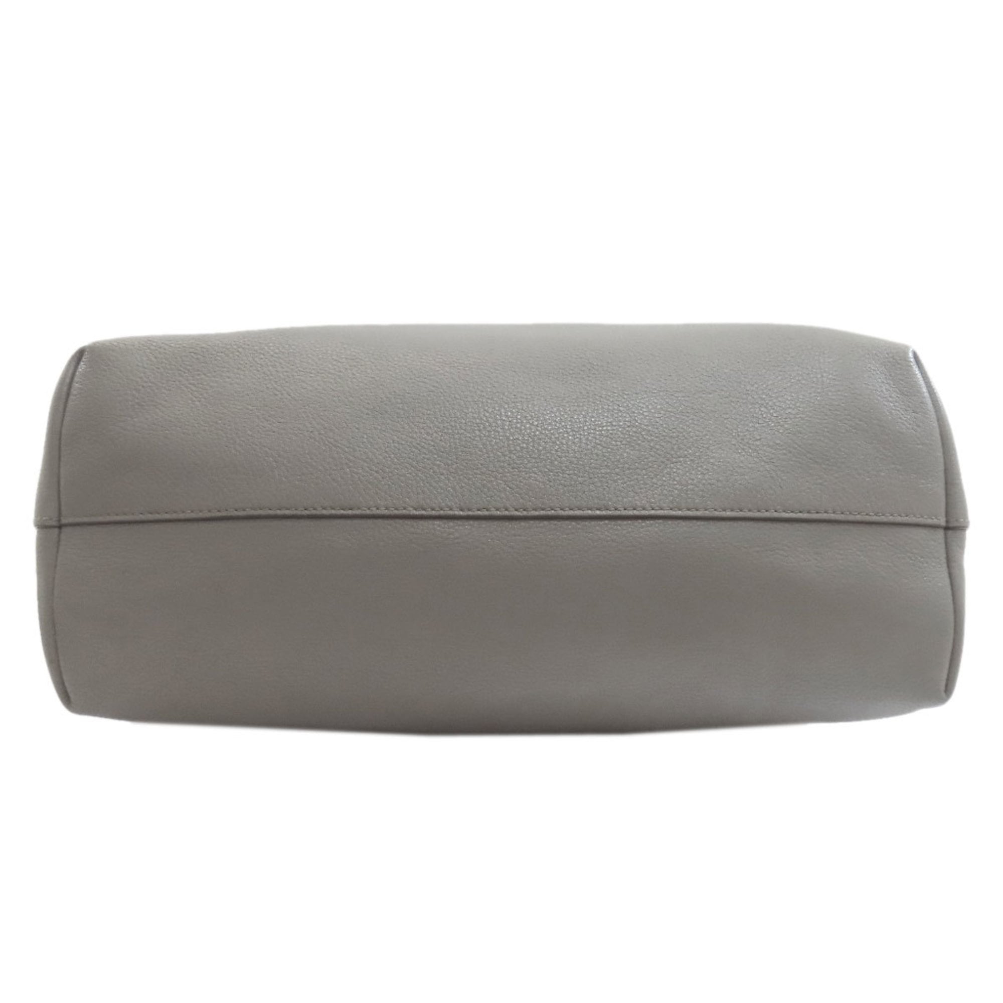 Prada Gray Leather Tote Bag (Pre-Owned)