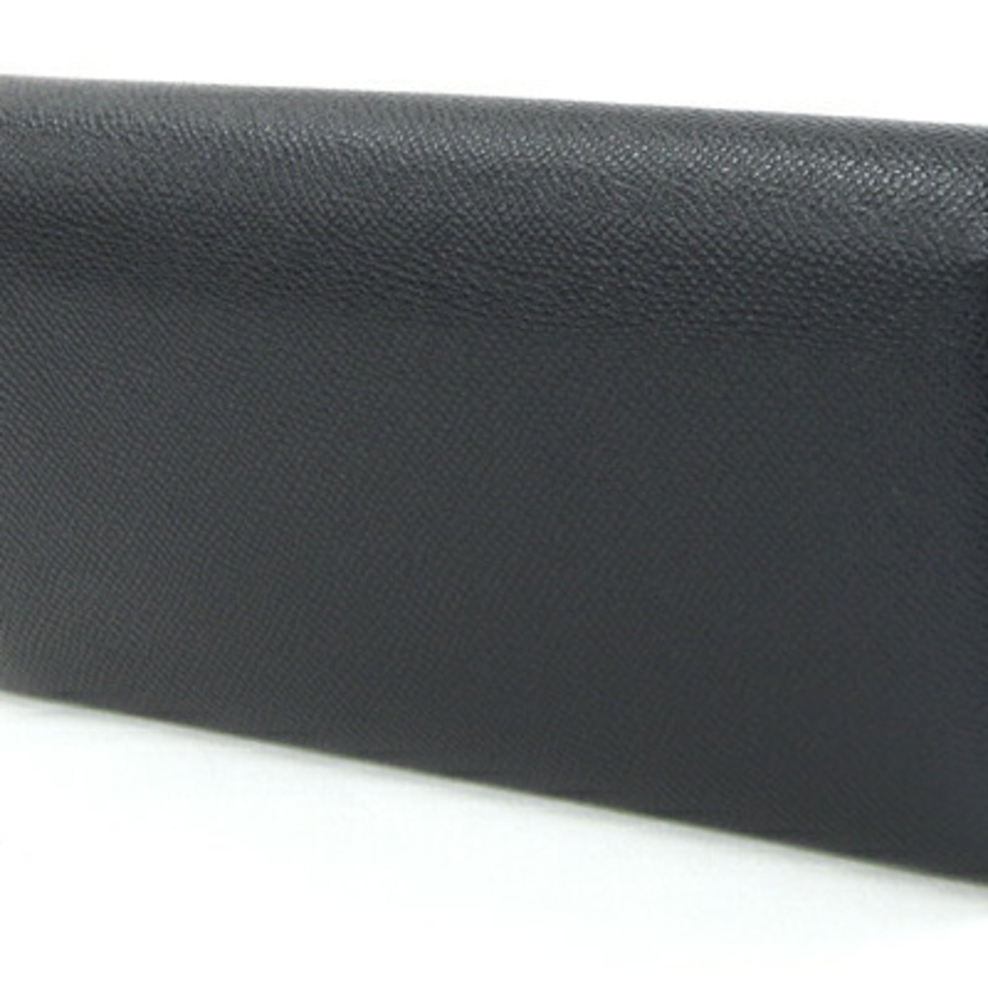 Bvlgari Black Leather Long Wallet (Bi-Fold) (Pre-Owned)