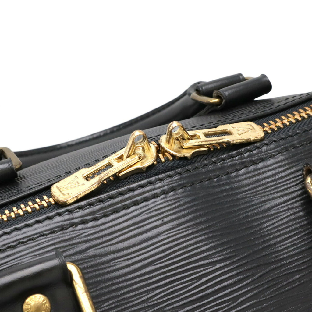 Louis Vuitton Epi Black Noir Epi Leather Boston Bag (Pre-Owned)
