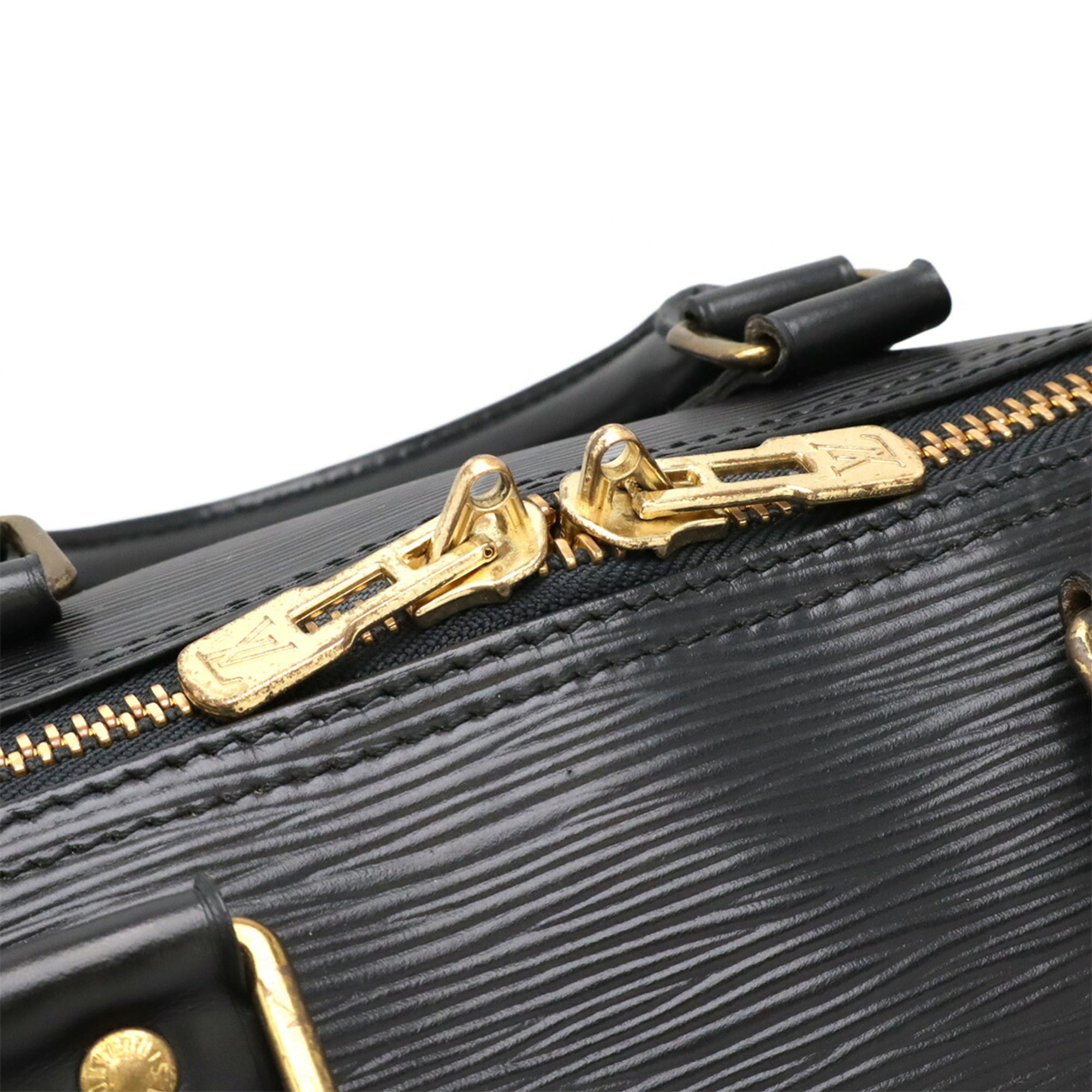 Louis Vuitton Epi Black Noir Epi Leather Boston Bag (Pre-Owned)