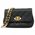 Chanel Black Leather Shoulder Bag (Pre-Owned)