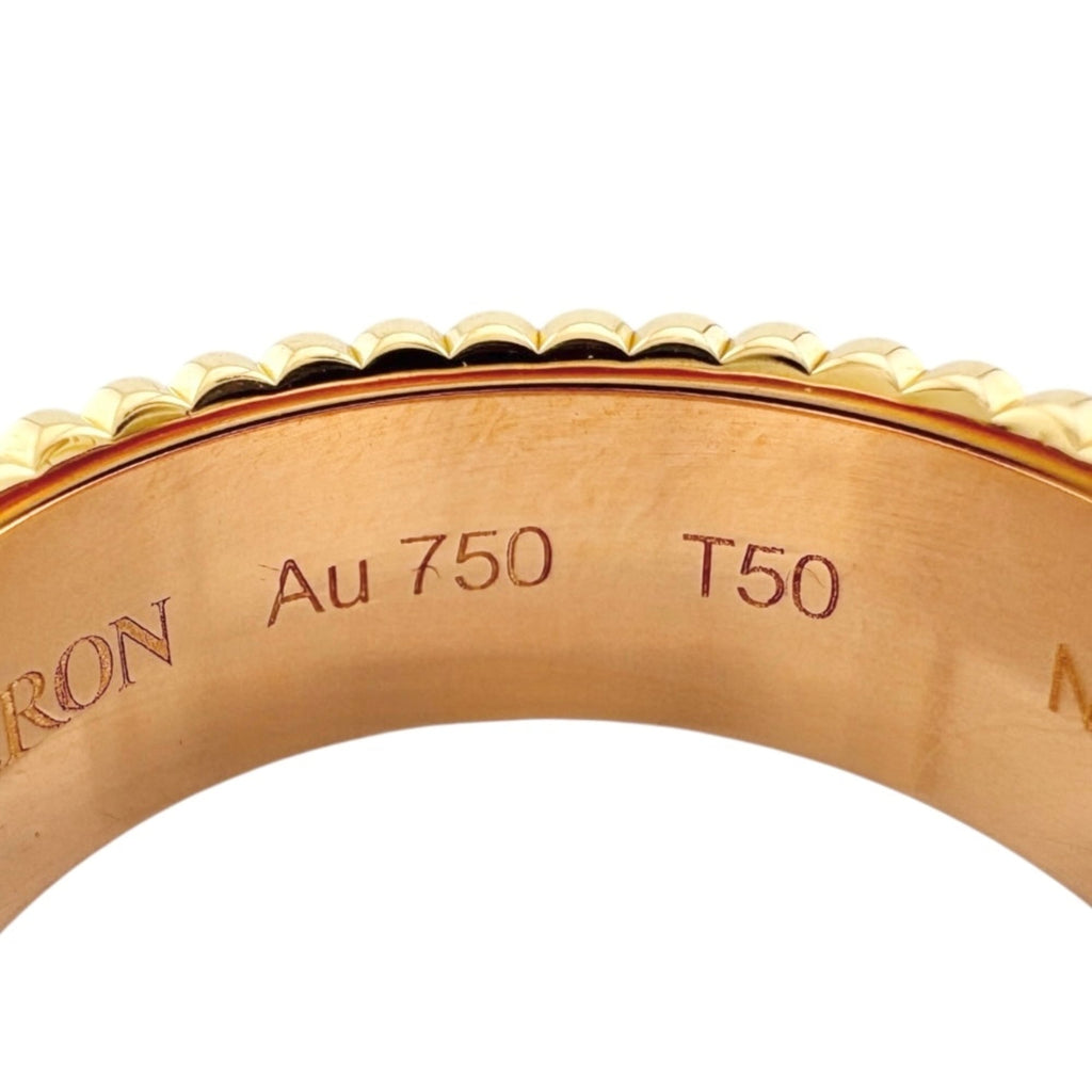 Boucheron Brown White Gold Yellow Gold Yellow Gold (18K) White Gold (18K) Band Ring (Pre-Owned)