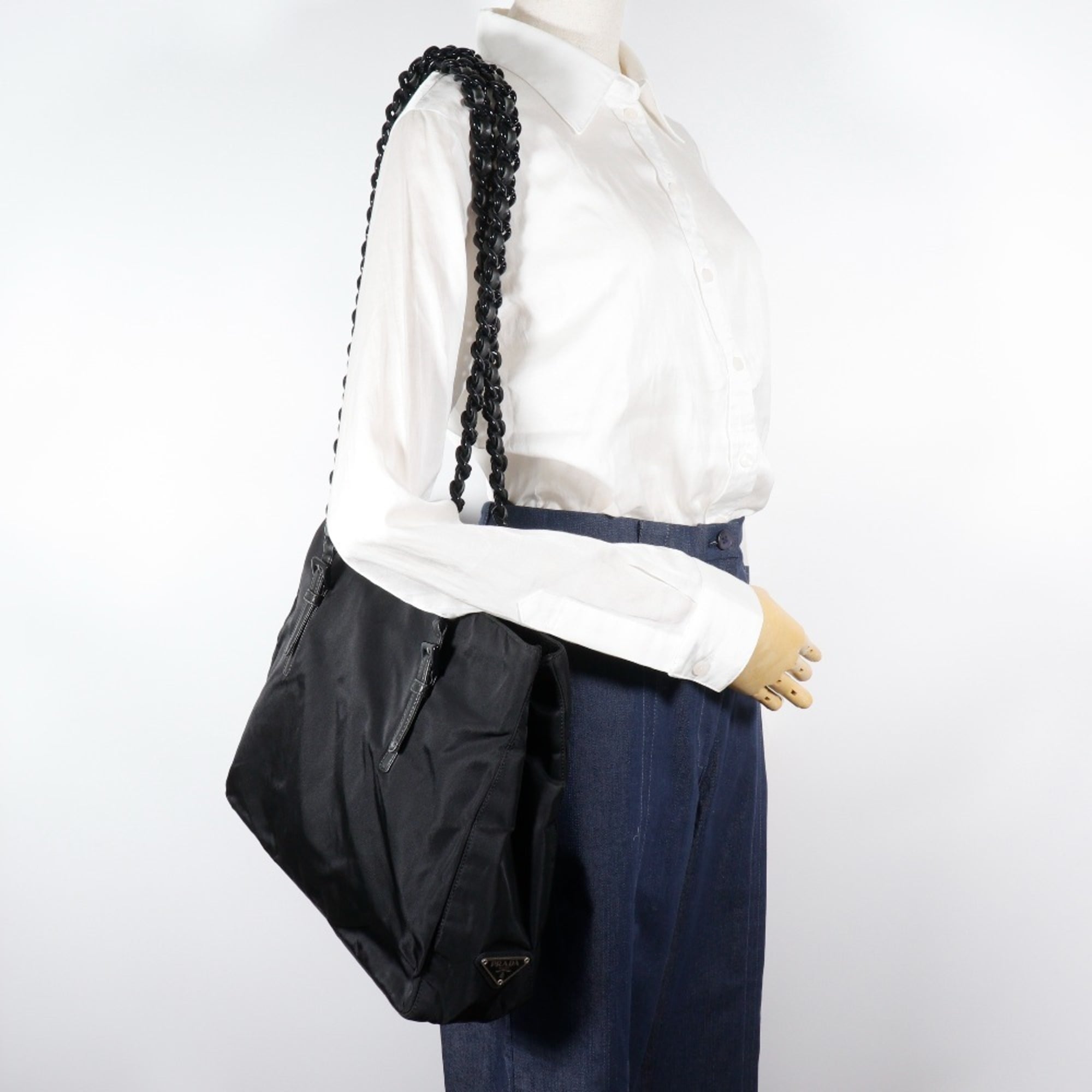 Prada Black Nylon Tote Bag (Pre-Owned)