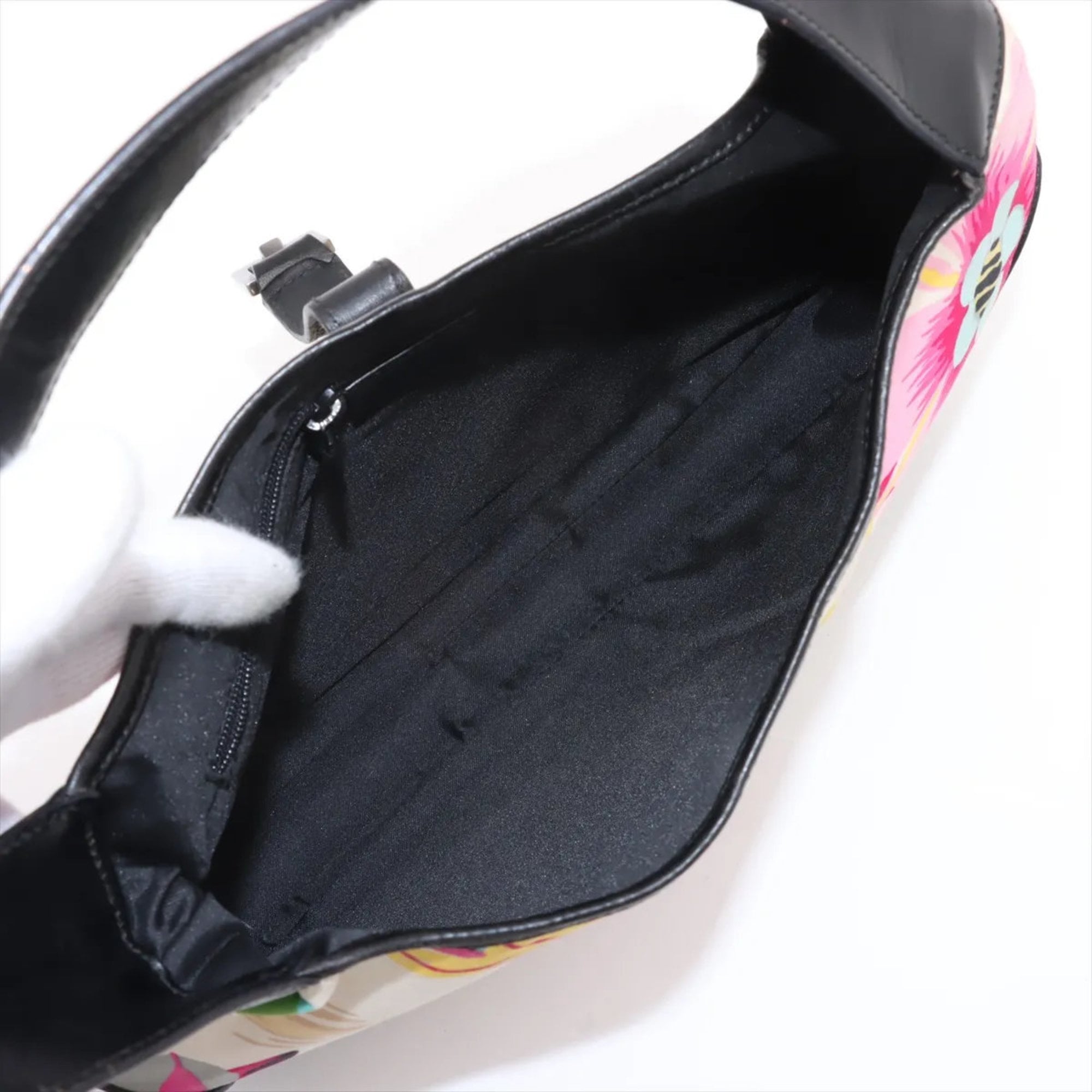 Gucci Multi-Color Leather Canvas Shoulder Bag (Pre-Owned)