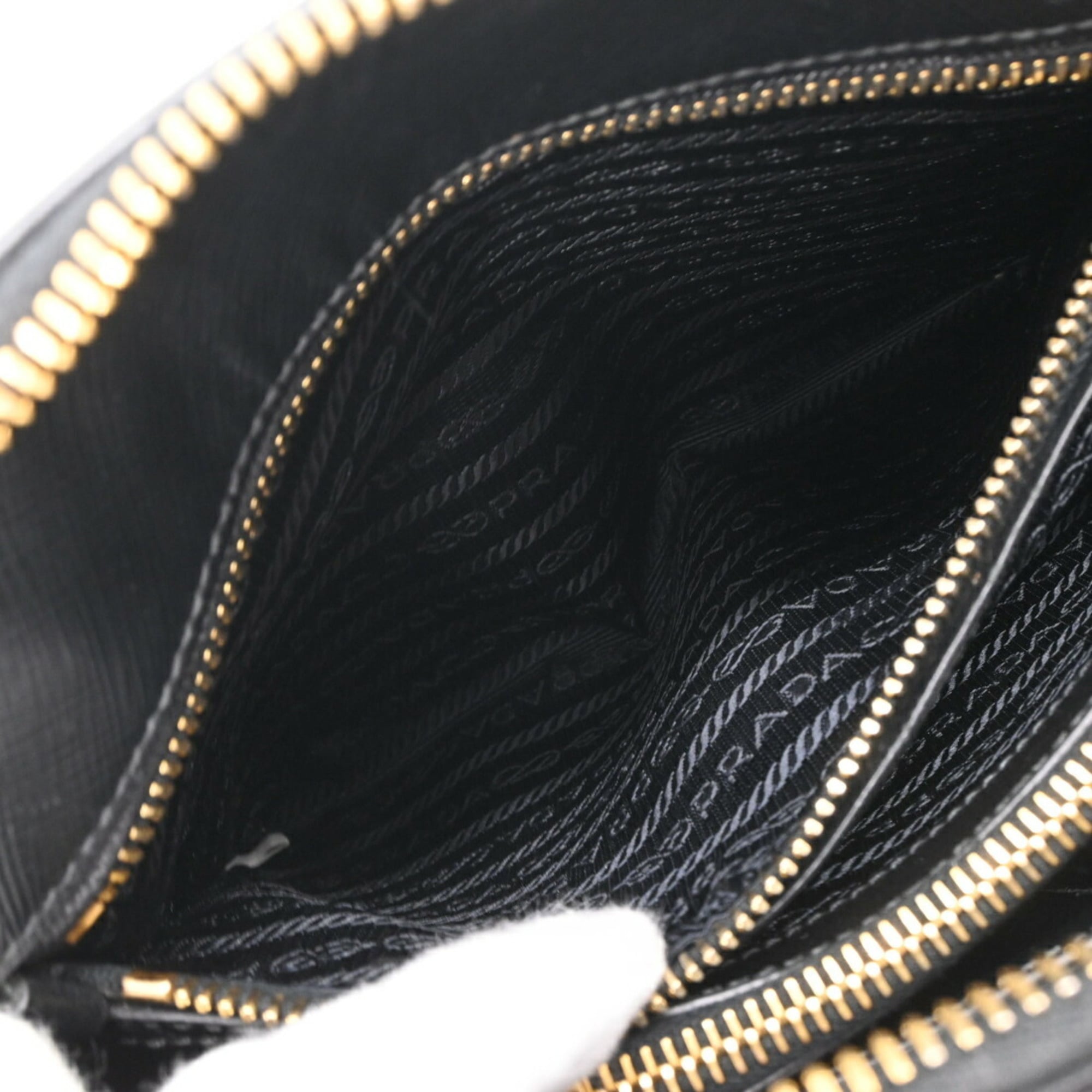 Prada Black Saffiano Triangle Handbag (Pre-Owned)