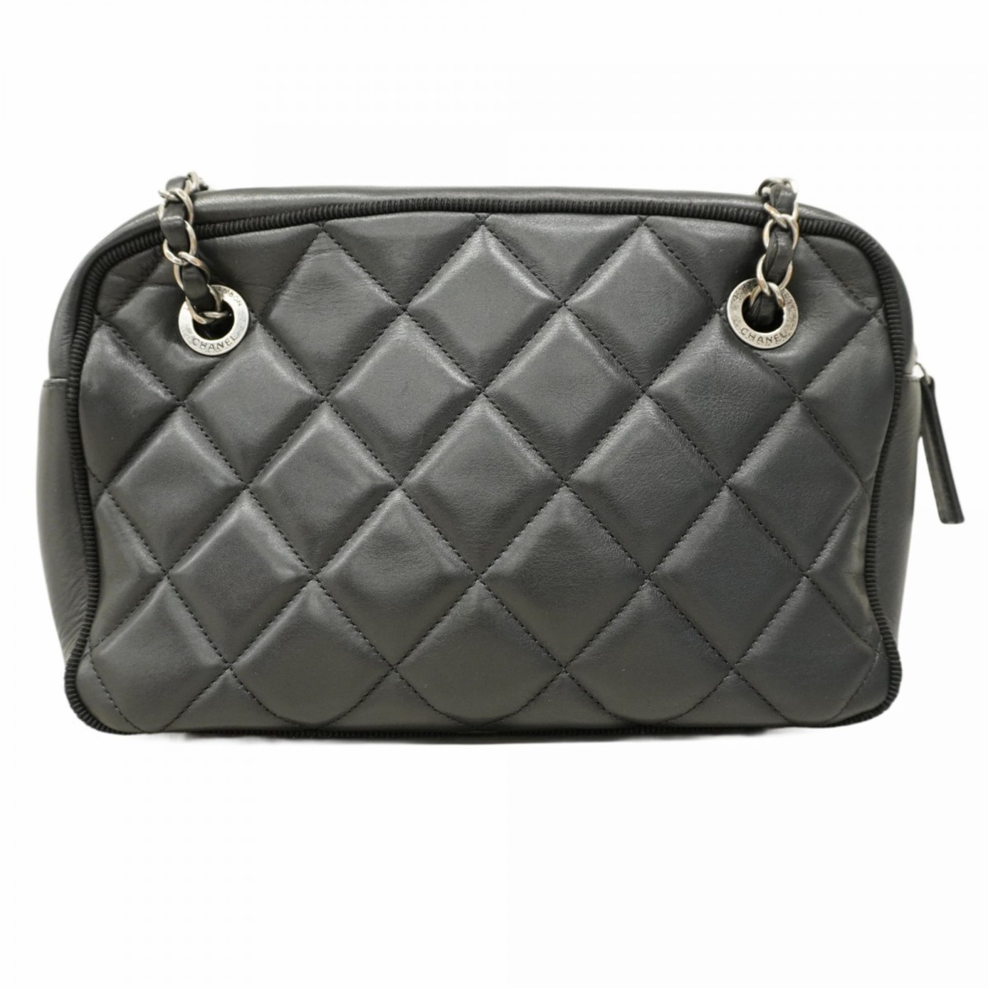 Chanel Black Leather Shoulder Bag (Pre-Owned)