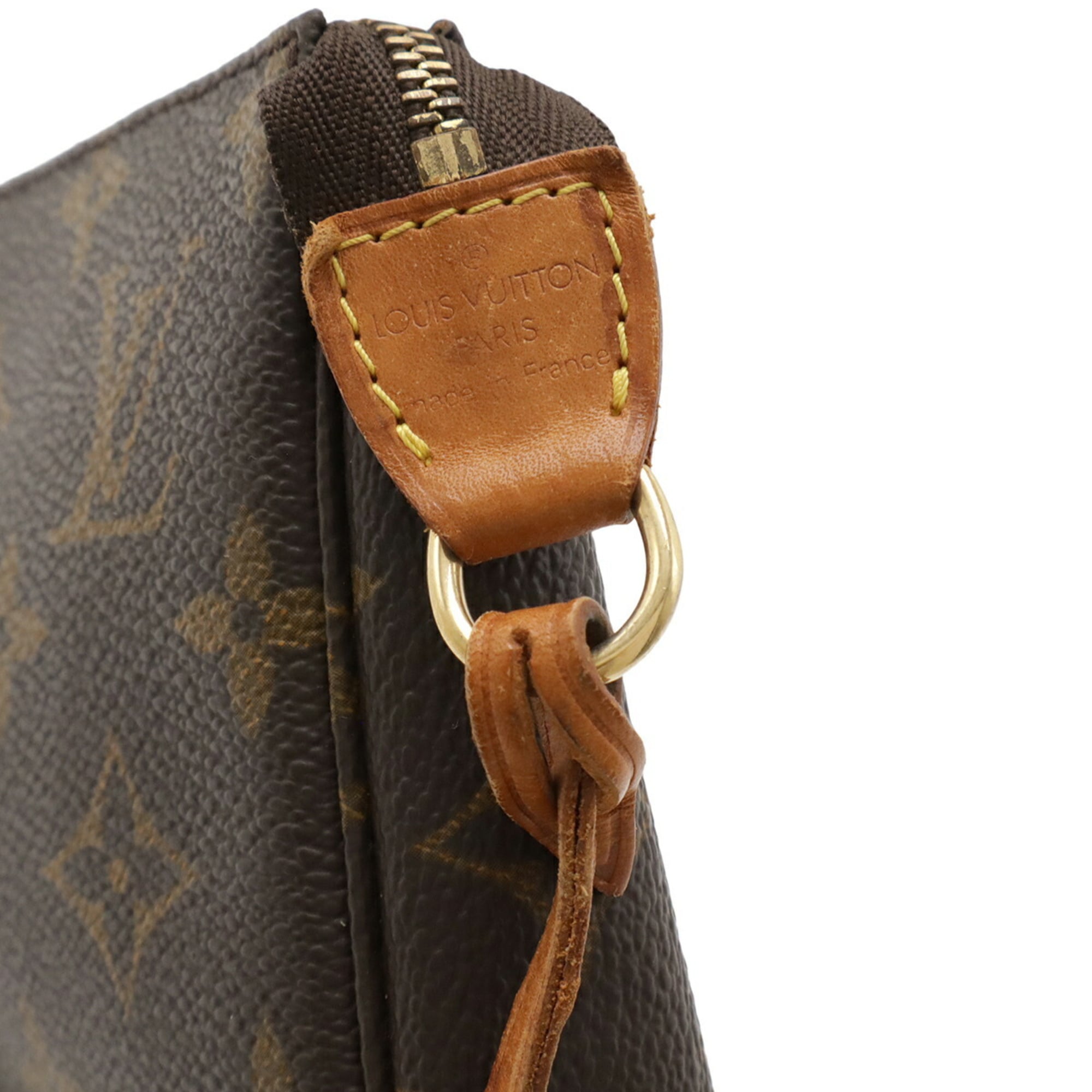 Louis Vuitton Brown Pvc Handbag Pochette Pouch (Pre-Owned)
