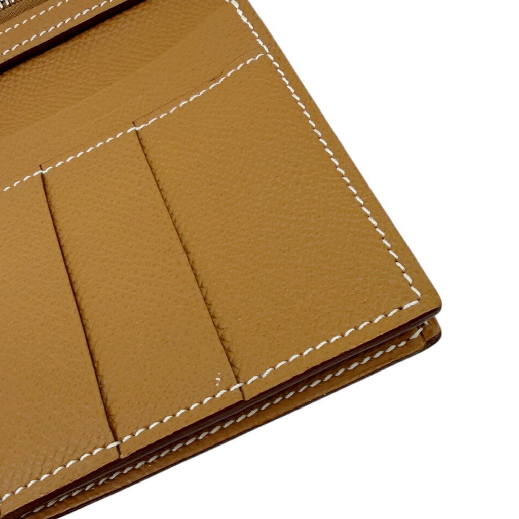 Hermes Gold Epsom Leather Long Wallet (Bi-Fold) (Pre-Owned)