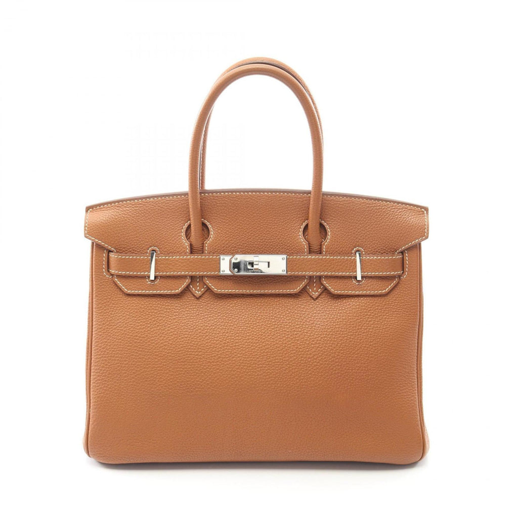 Hermes Brown Togo Leather Handbag (Pre-Owned)