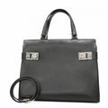 Salvatore Ferragamo Black Leather Handbag (Pre-Owned)