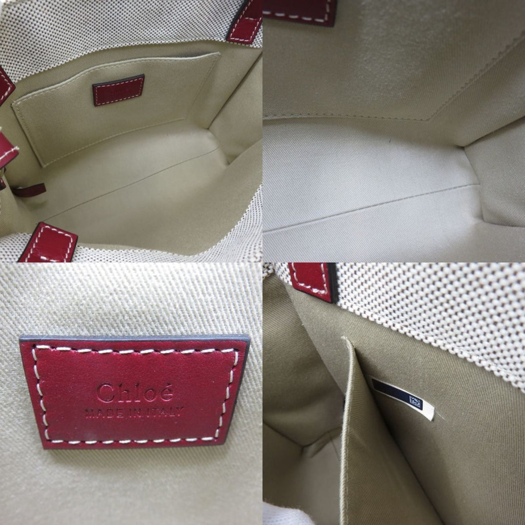 Chloé Beige Red Color Handbag Shoulder Bag (Pre-Owned)