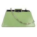 Fendi Peekaboo Green Patent Leather Shoulder Bag (Pre-Owned)