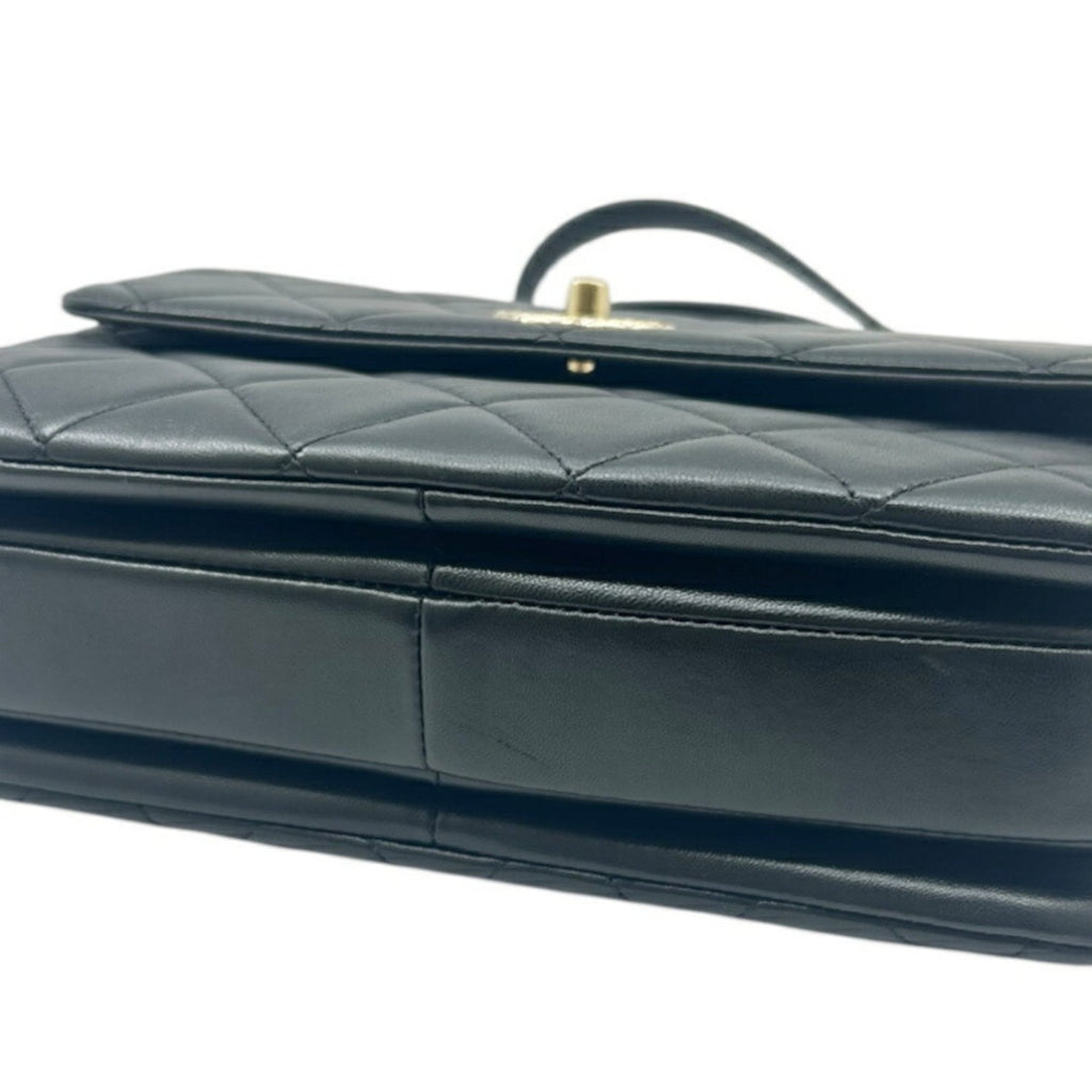 Chanel Black Leather Handbag (Pre-Owned)