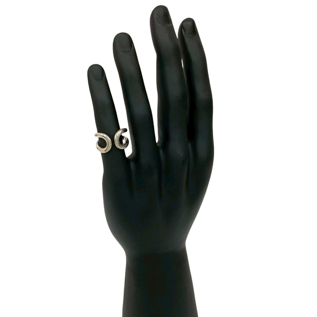 Hermes Silver Silver 925 Band Ring (Pre-Owned)