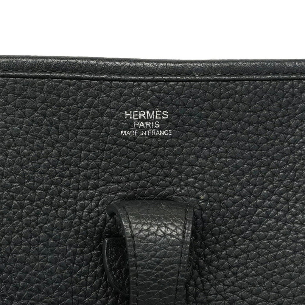 Hermes Black Taurillon Clemence Leather Shoulder Bag (Pre-Owned)