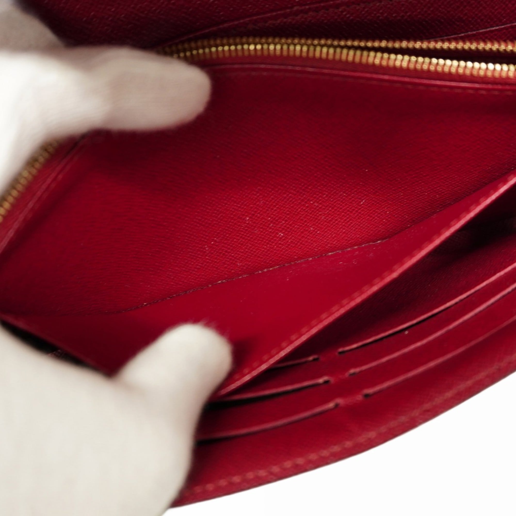 Louis Vuitton Brown Fuchsia Long Wallet (Bi-Fold) (Pre-Owned)