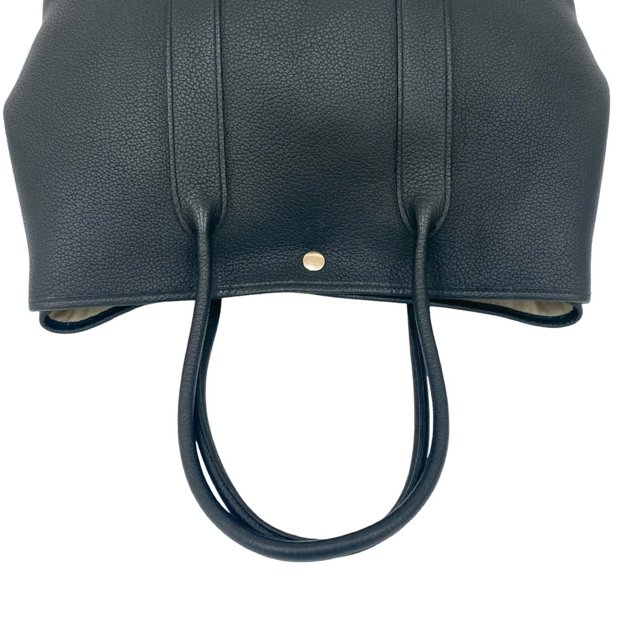 Hermes Black Negonda Leather Boston Bag Handbag Tote Bag (Pre-Owned)