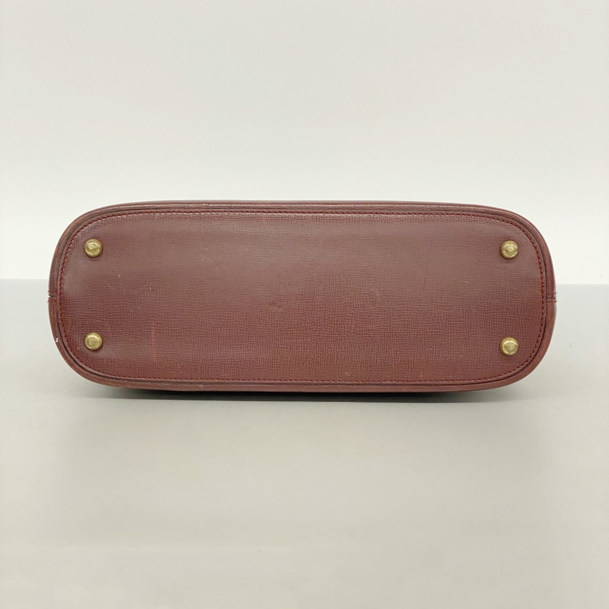 Cartier Bordeaux Leather Shoulder Bag (Pre-Owned)