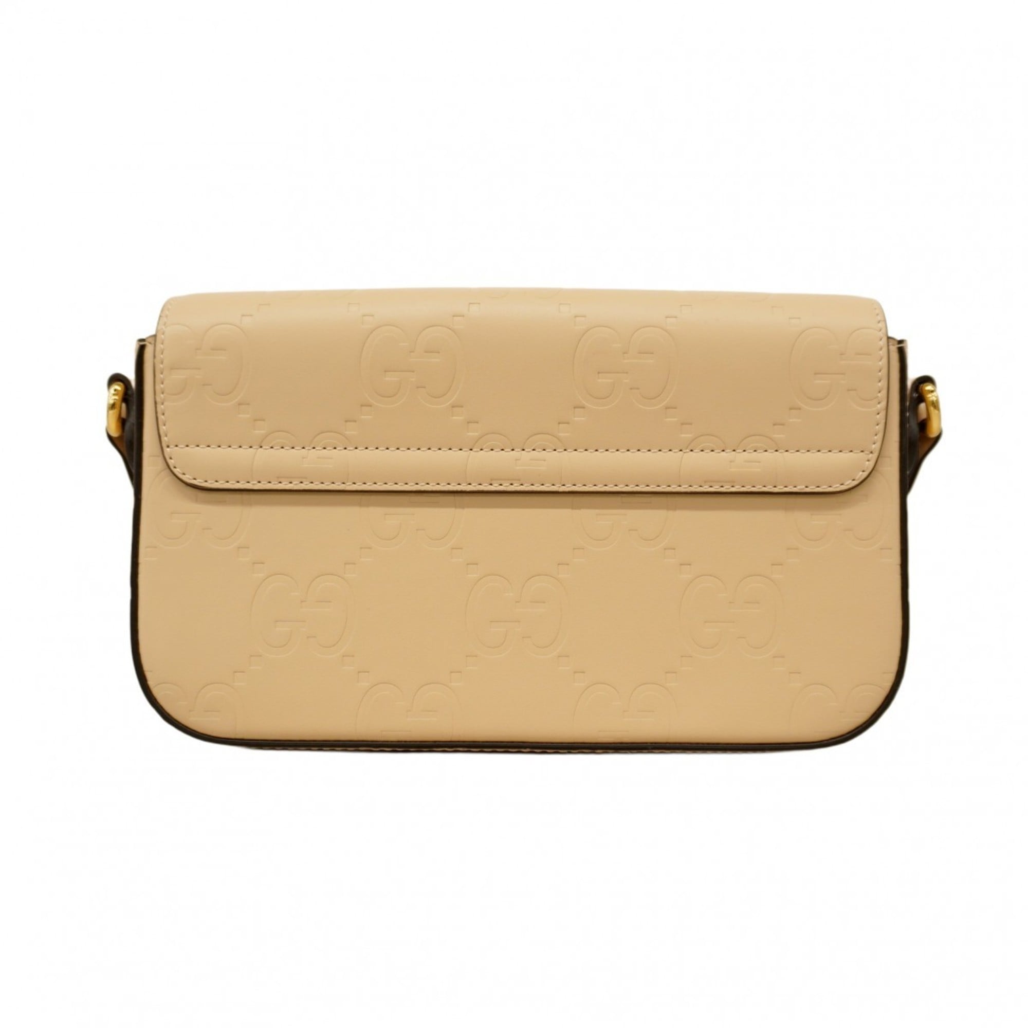 Gucci Beige Leather Shoulder Bag (Pre-Owned)