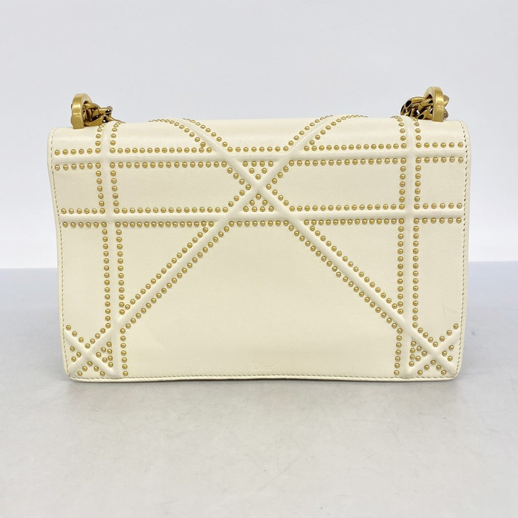 Christian Dior White Leather Shoulder Bag (Pre-Owned)