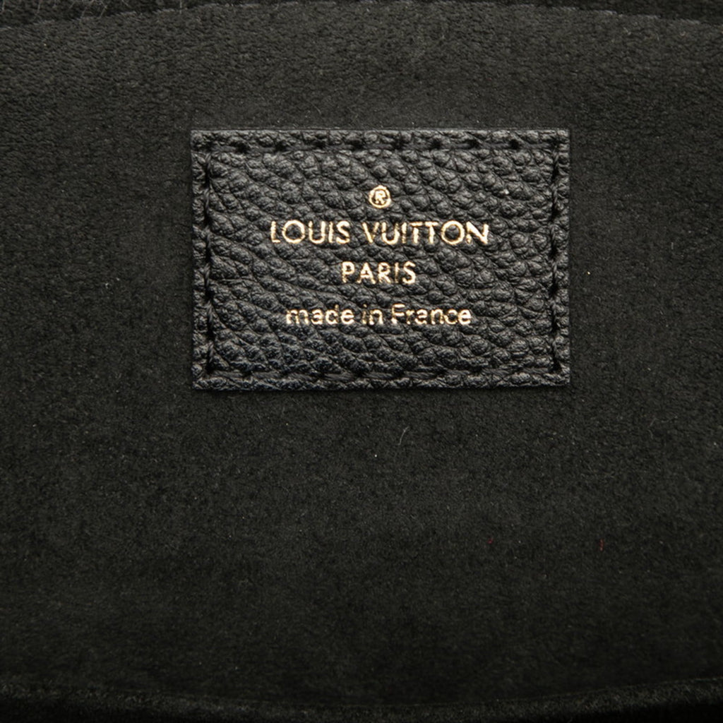 Louis Vuitton Beige Black Leather Handbag (Pre-Owned)
