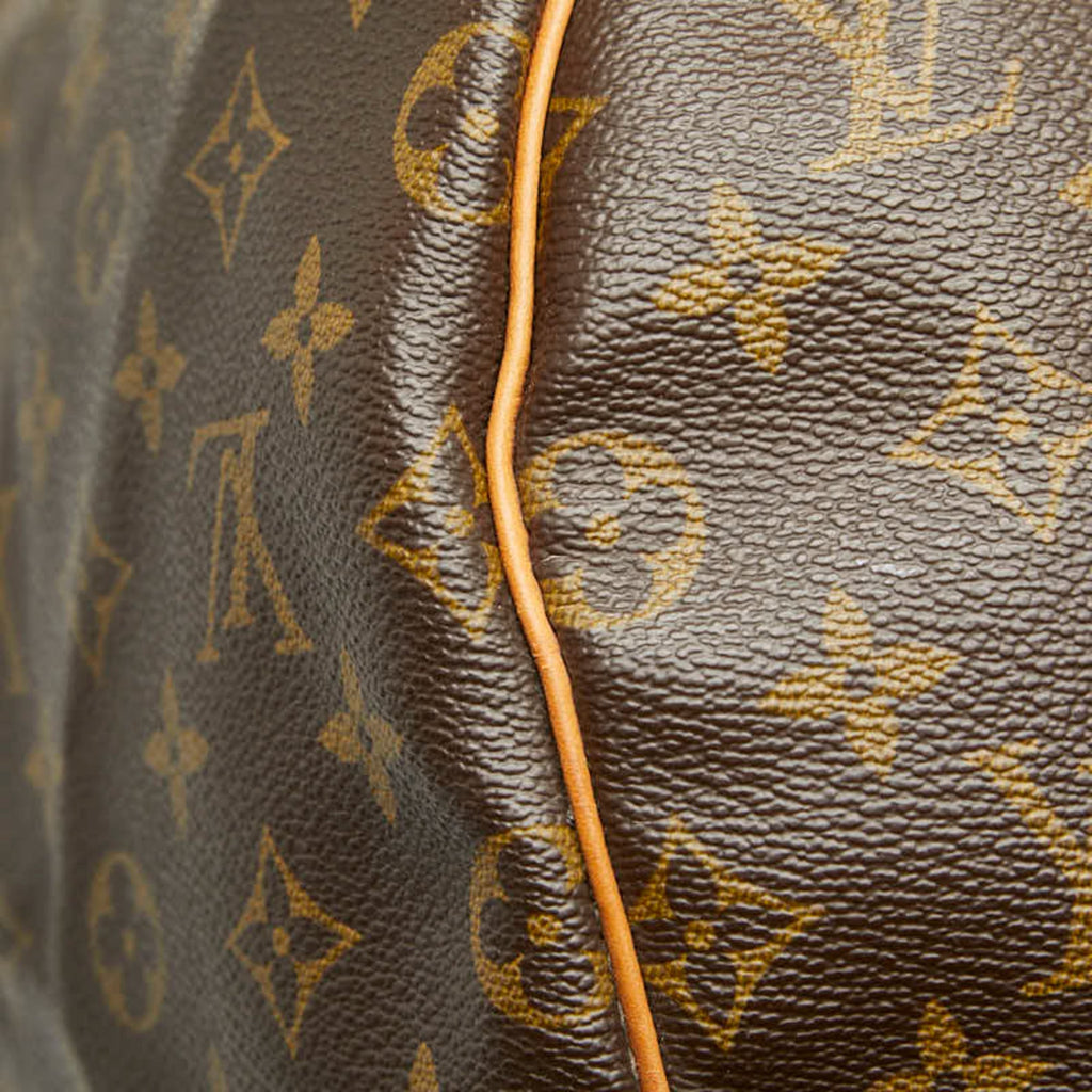 Louis Vuitton Brown Pvc Leather Boston Bag (Pre-Owned)