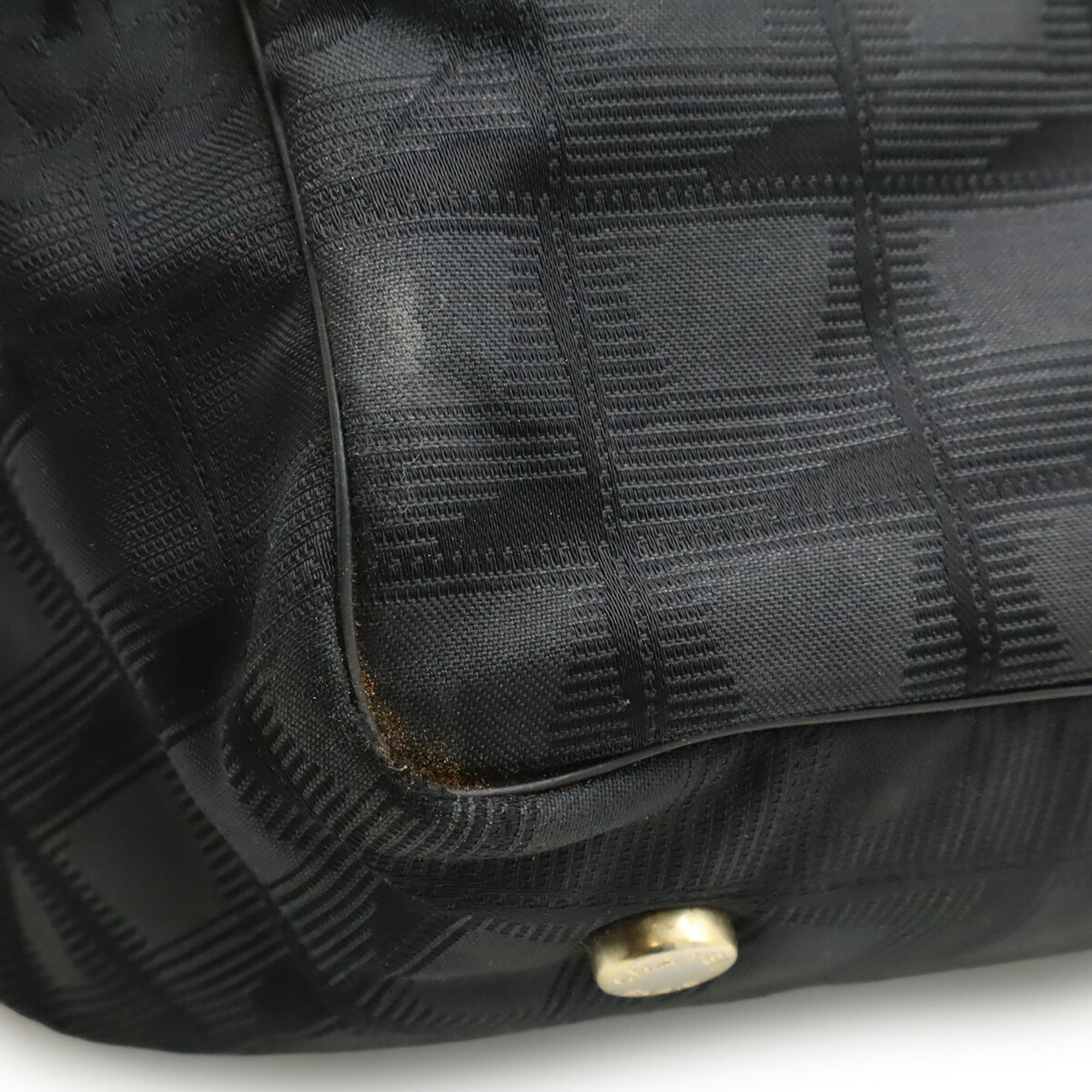 Chanel New Travel Line Black Jacquard Leather Tote Bag (Pre-Owned)