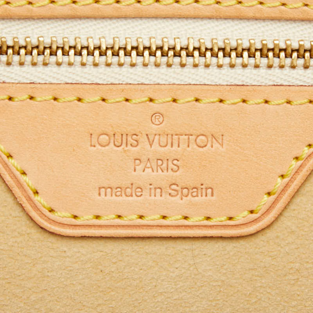 Louis Vuitton White Pvc Leather Handbag (Pre-Owned)