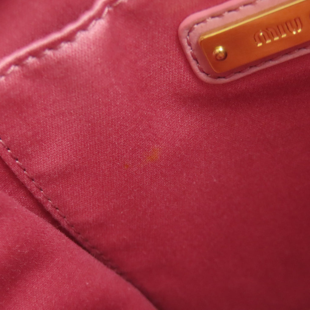 Miu Miu Pink Leather Baguette Bag Shoulder Bag (Pre-Owned)