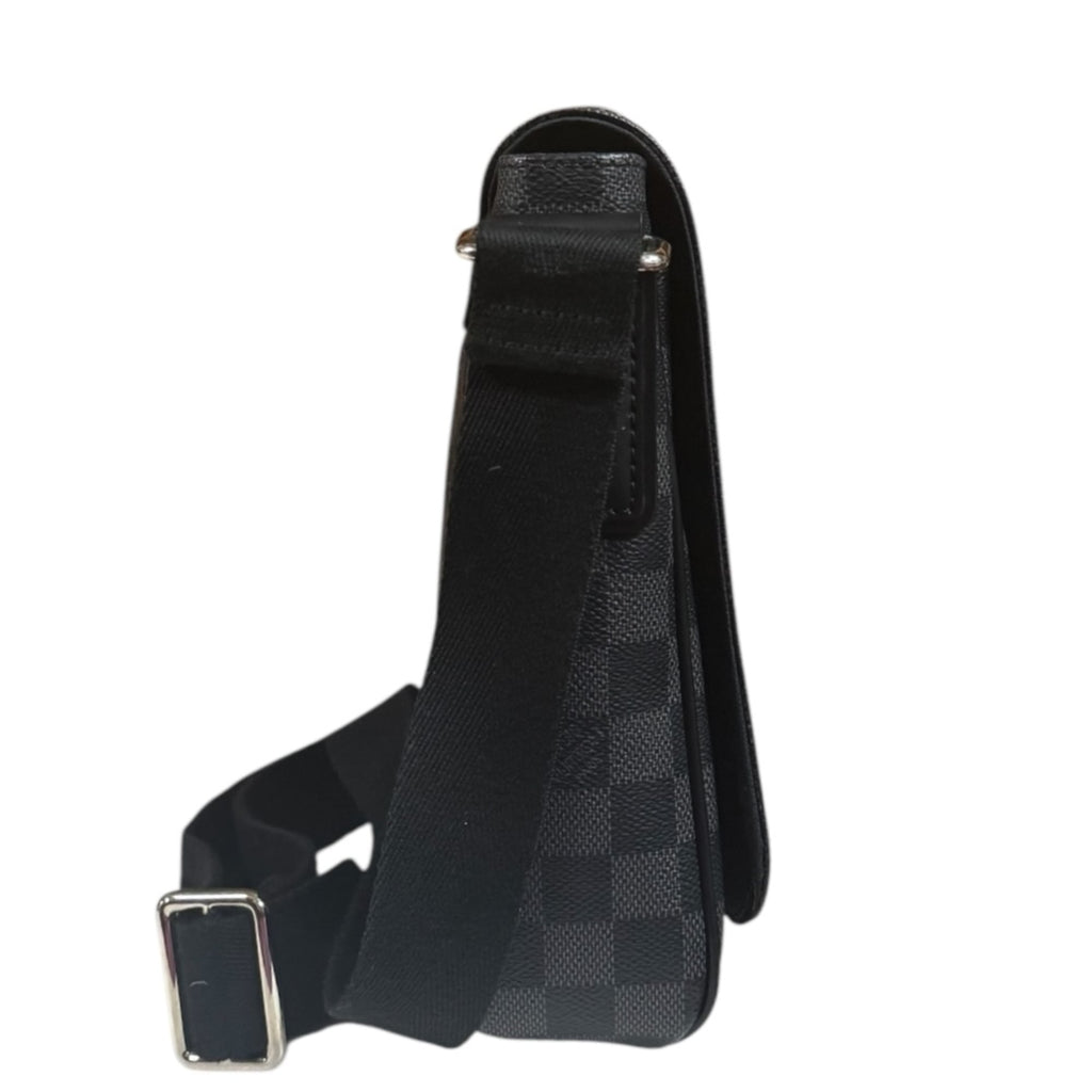 Louis Vuitton Black Gray Damier Graphite Shoulder Bag (Pre-Owned)