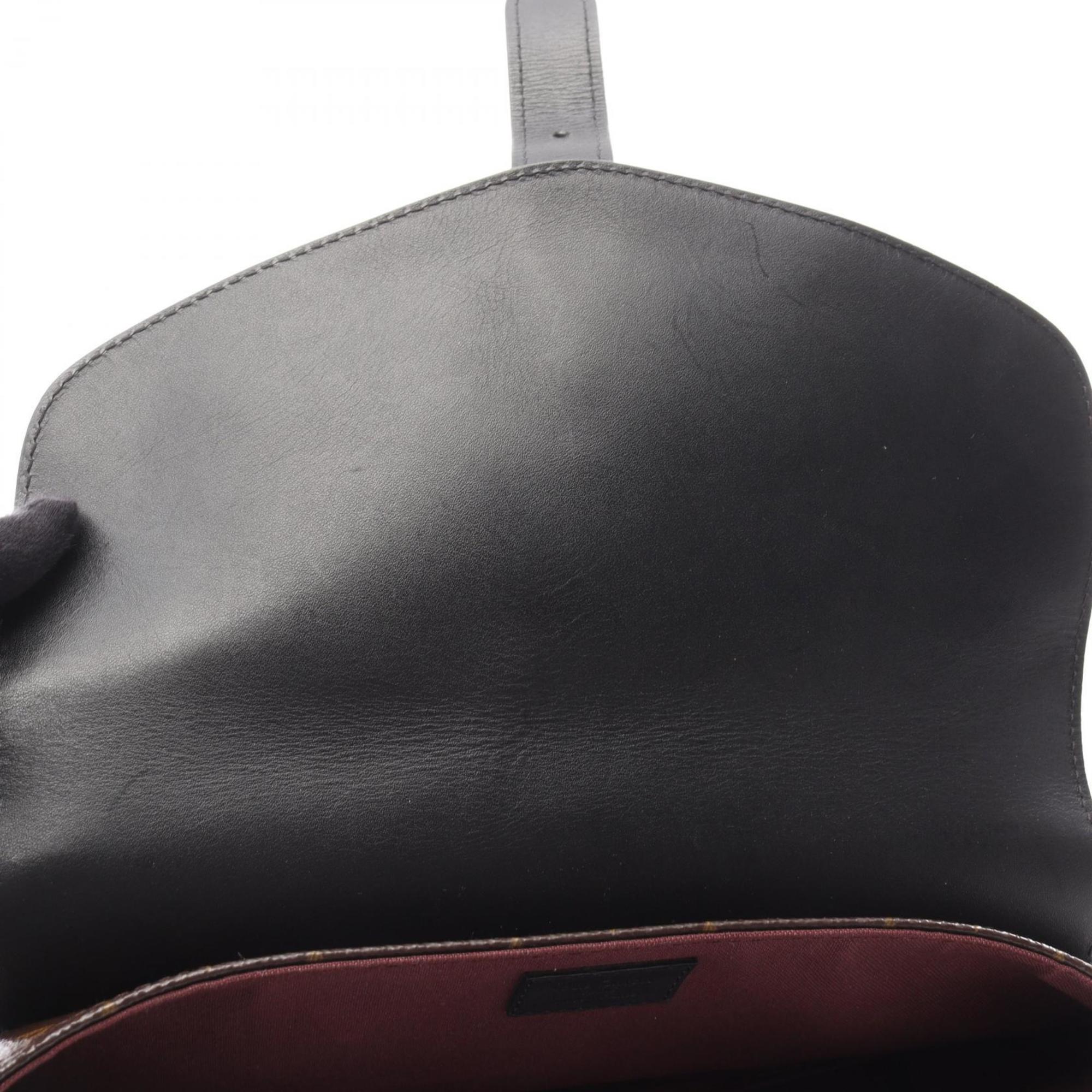 Louis Vuitton Black Brown Monogram Leather Backpack (Pre-Owned)