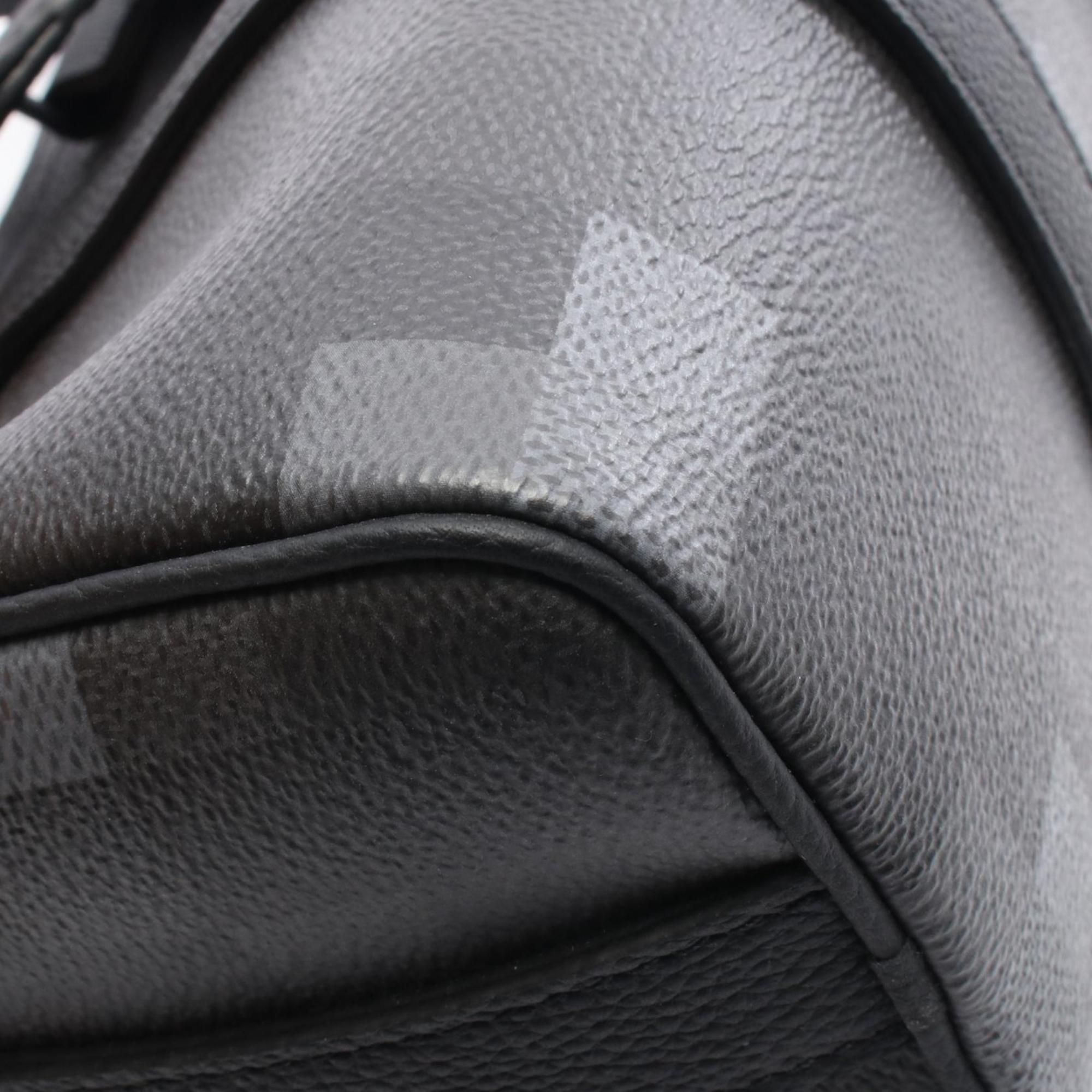 Louis Vuitton Black Coated Canvas Leather Handbag (Pre-Owned)